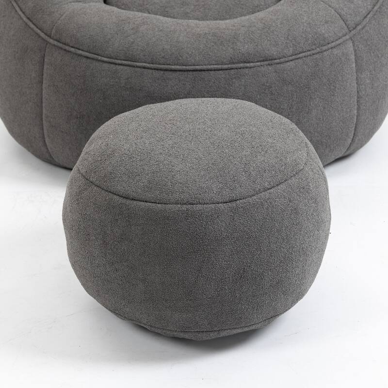High Pressure Foam Bean Bag Sofa Chair with Footrest