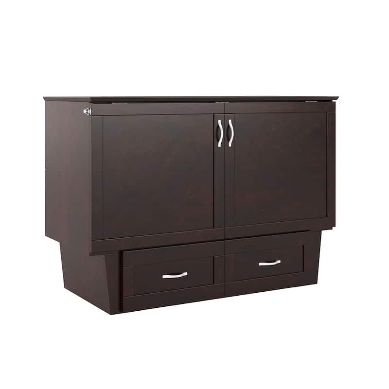 Monroe Full Murphy Bed Chest with 6" Memory Foam Mattress