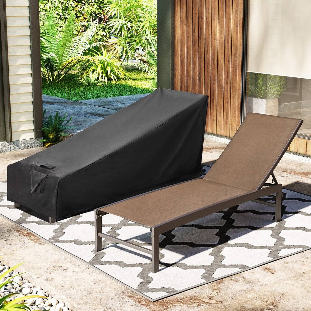 3-Piece Outdoor Loungers Patio Chaise Lounge Chairs Set with Side Table