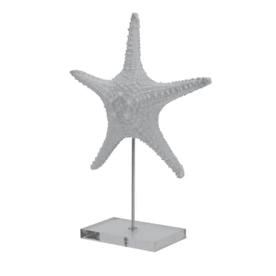 Elements Starfish Figurine, 11X14 Inch, White