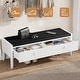 preview thumbnail 11 of 12, Fluted Shoe Storage Bench with Drawers and Cushioned Seat, 47.2 Inch Entryway Bench for Bedroom Living Room Hallway