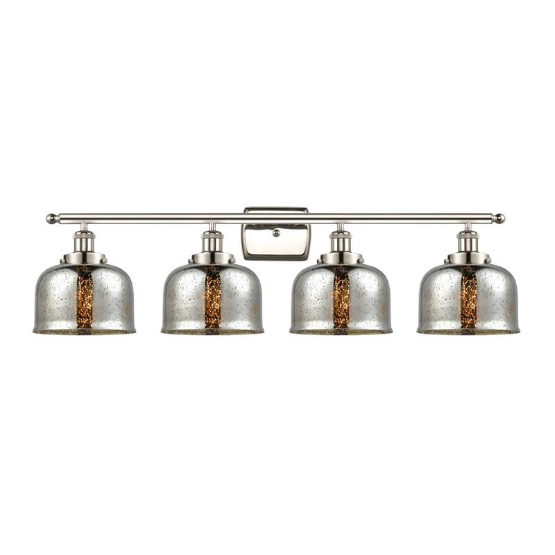 Innovations Lighting 916-4W-11-38 Bell Vanity Bell 4 Light 38" Wide - Polished Nickel / Silver Plated Mercury