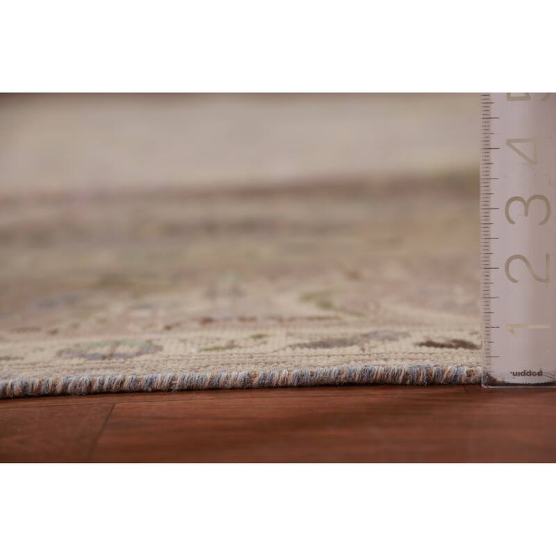 Tabriz Persian Vintage Area Rug Handmade Purple Wool Carpet - 10'0" x 12'11"