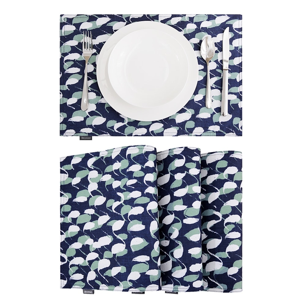 Deconovo Water Resistant Printed Placemats Set of 4