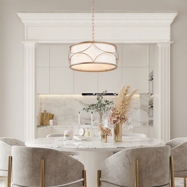 White fabric chandelier hot sale