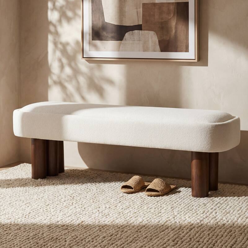 Christopher Knight Home - Modern Upholstered Dining Bench with Padded Seating