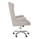 preview thumbnail 5 of 7, SAFAVIEH Ian Linen Chrome Leg Swivel Office Chair - 24.2" x 27.2" x 46.1"