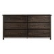 preview thumbnail 4 of 20, Grain Wood Furniture Shaker-style 6-drawer Solid Wood Dresser Espresso