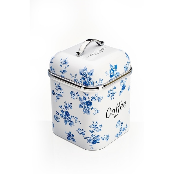 Laura Ashley VQ 3-Piece Hand-applied Stainless Steel Canister Set
