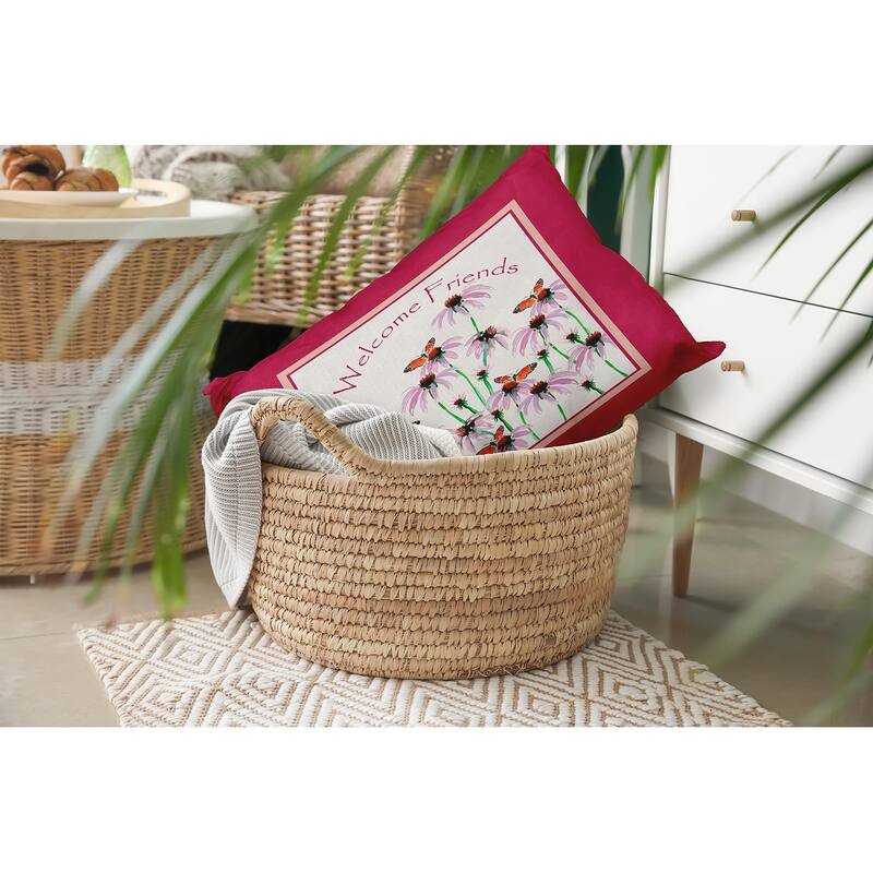 Welcome Friends Decorative Throw Pillow