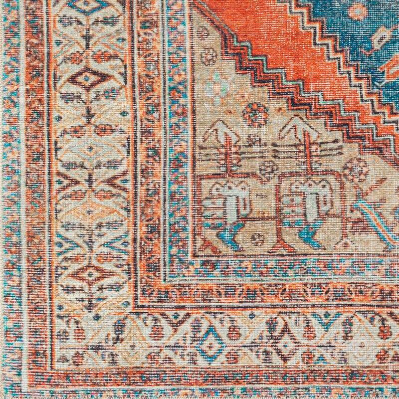 Livabliss Alaiya Traditional Medallion Machine Washable Area Rug