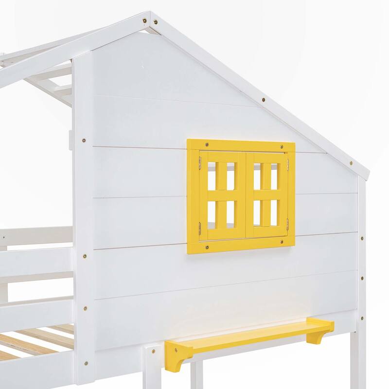 Twin over Twin Bunk Bed with 2 Drawers