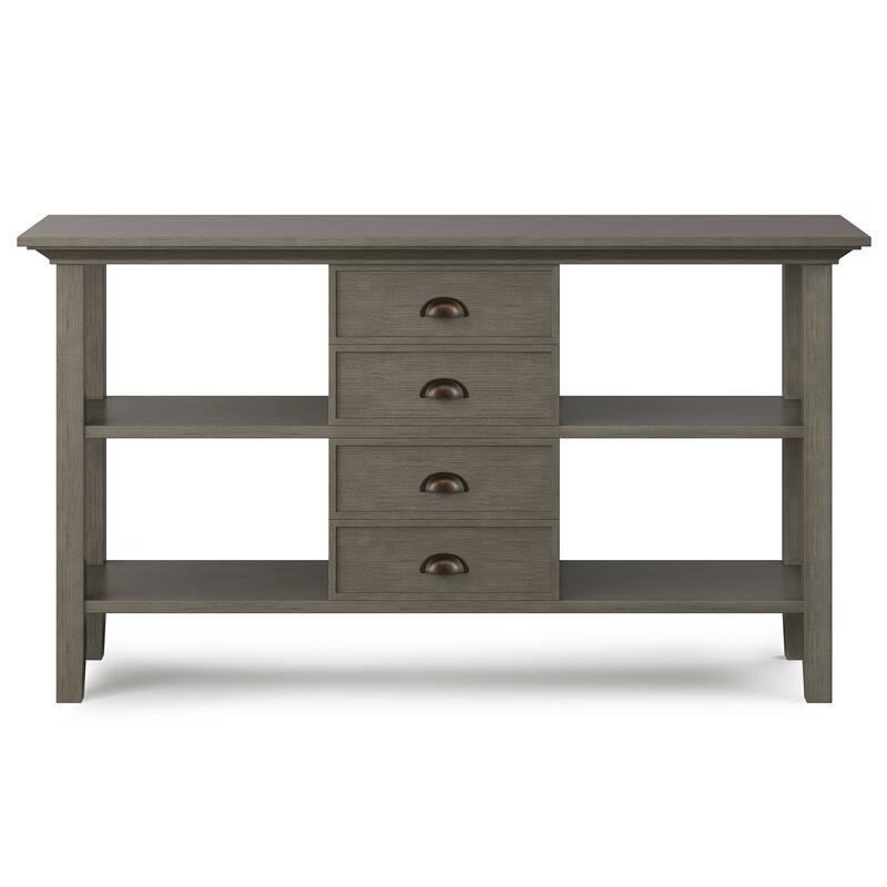 WYNDENHALL Mansfield SOLID WOOD 54 inch Wide Transitional Console Sofa Table - 54 W x 16 D x 30 H