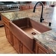 preview thumbnail 1 of 12, Adams Copper 36" Single Bowl Farmhouse Apron Front Undermount Kitchen Sink