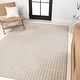 preview thumbnail 10 of 37, JONATHAN Y Peater High-Low MidCentury Modern Arch Stripe Two-Tone Indoor/Outdoor Rug