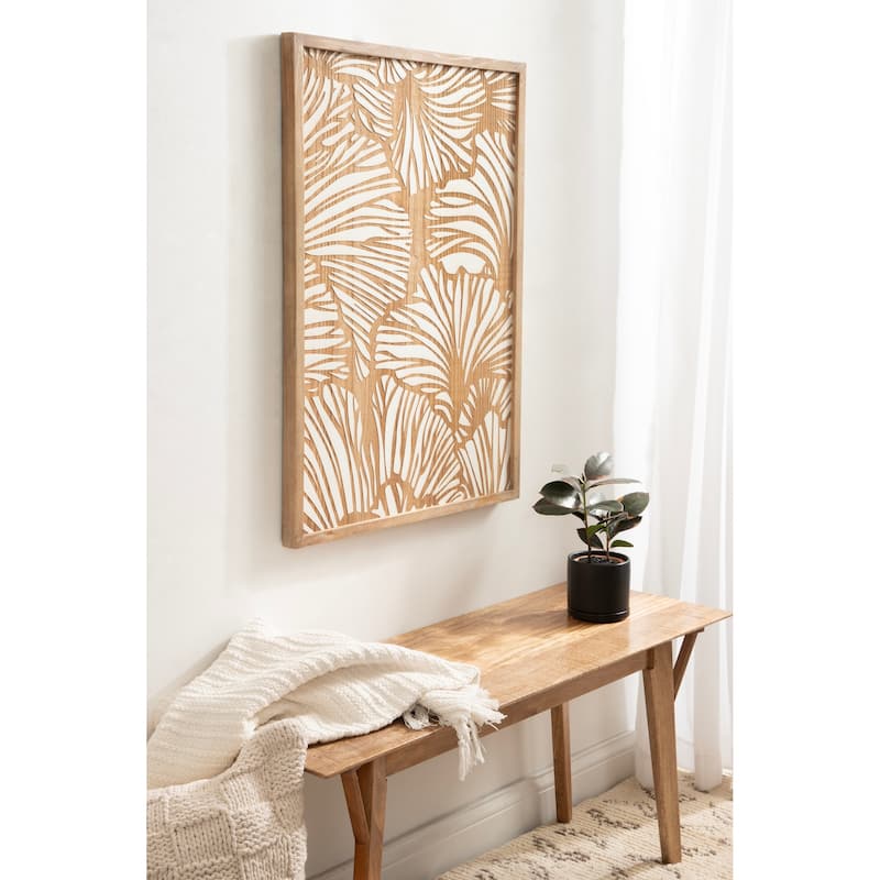 Kate and Laurel Sago Decorative Wood Art Plaque