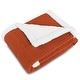 preview thumbnail 7 of 28, Luxurious Cotton Unisex Baby Blanket Waffle Weave with Sherpa Backing Soft Cozy 30''x40'' Receiving Crib Stroller Nap Blanket