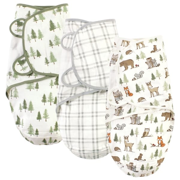 slide 1 of 1, Hudson Baby Cotton Swaddle Wrap, Forest Animals - Forest Animals - 0-3 Months 0-3 Months - Forest Animals