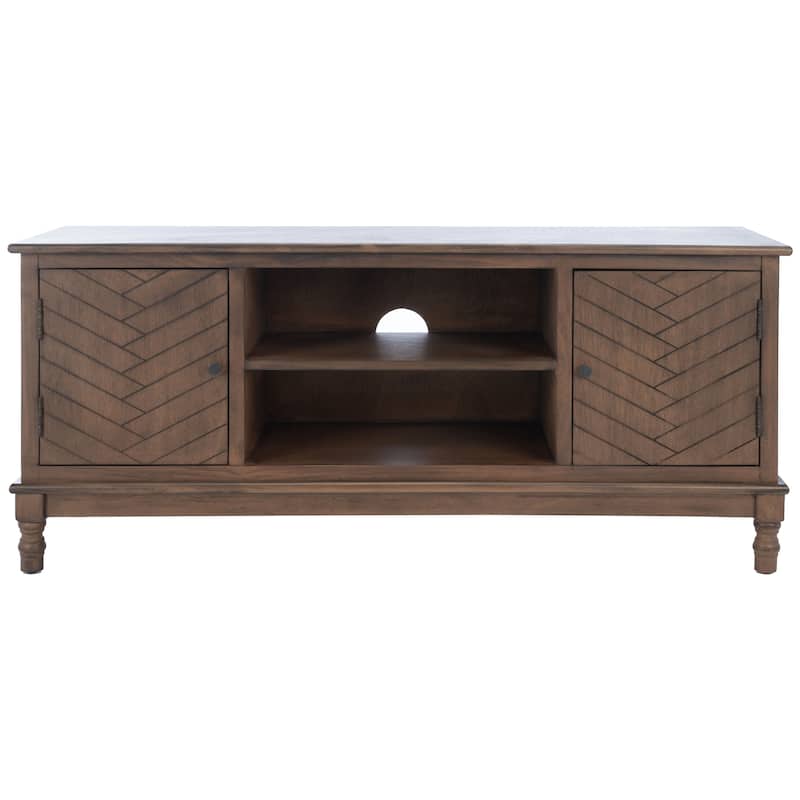SAFAVIEH Magnolia 2-Door 2-Shelf Storage TV Media Stand - 47.3" W x 15.8" L x 20" H