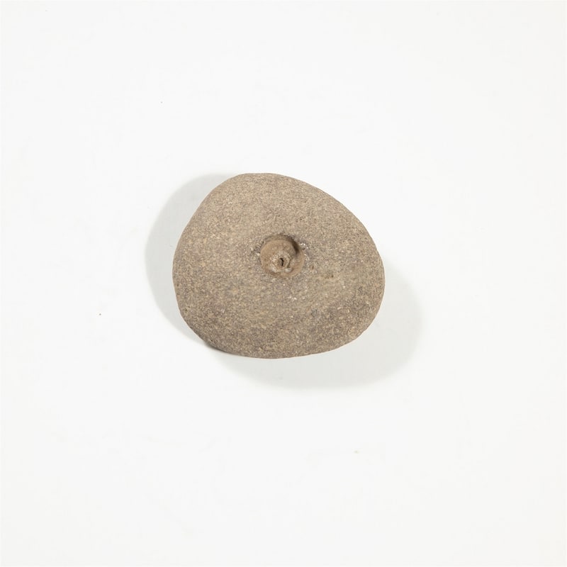 Candleholder Rock 1 Hole Natural 4.75"x4.25"x2" - Natural - Natural