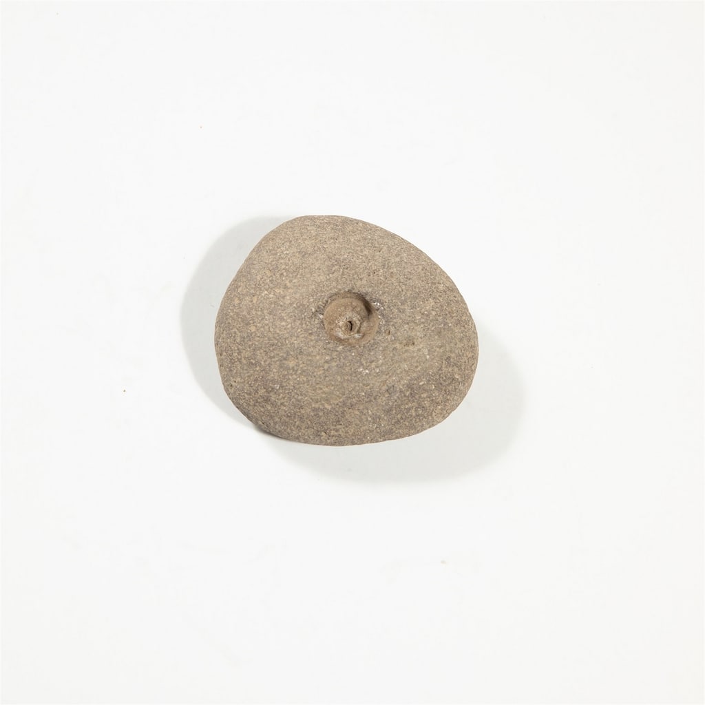 Candleholder Rock 1 Hole Natural 4.75"x4.25"x2" - Natural - Natural