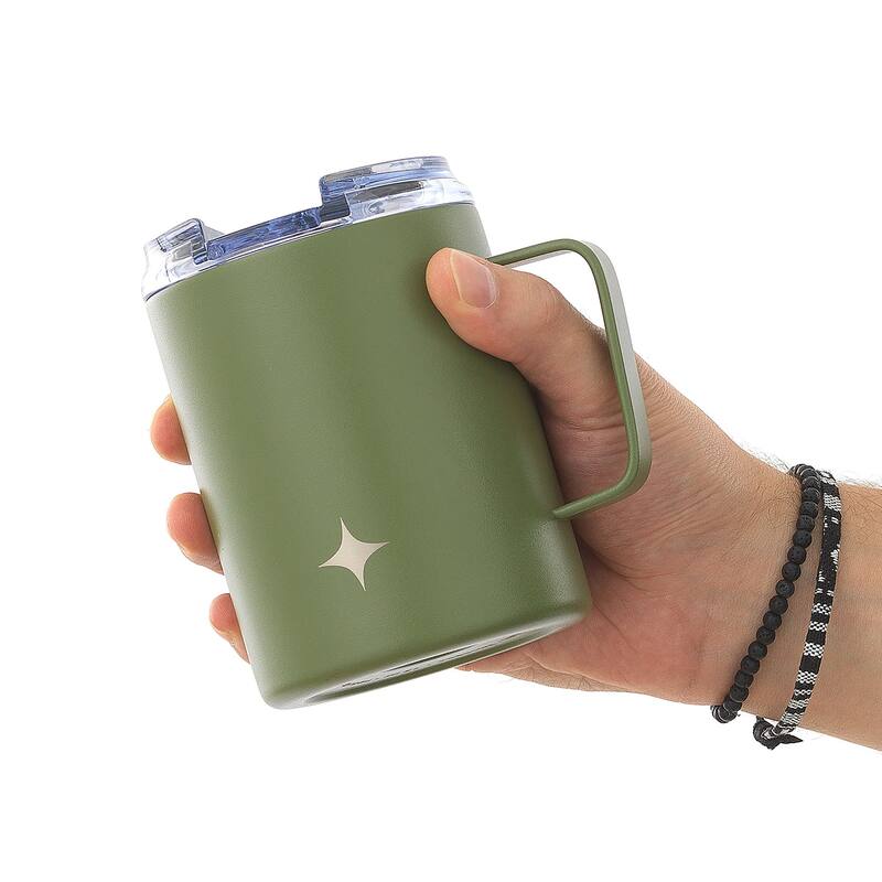 JoyJolt Vacuum Insulated Stainless Steel Tumbler Mug with Lid & Handle - 12 oz - 12 oz