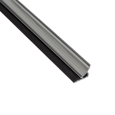 FASÄDE 47 in. Decorative Vinyl Inside Corner Trim Brushed Steel (5 Pack) - 5 Pack