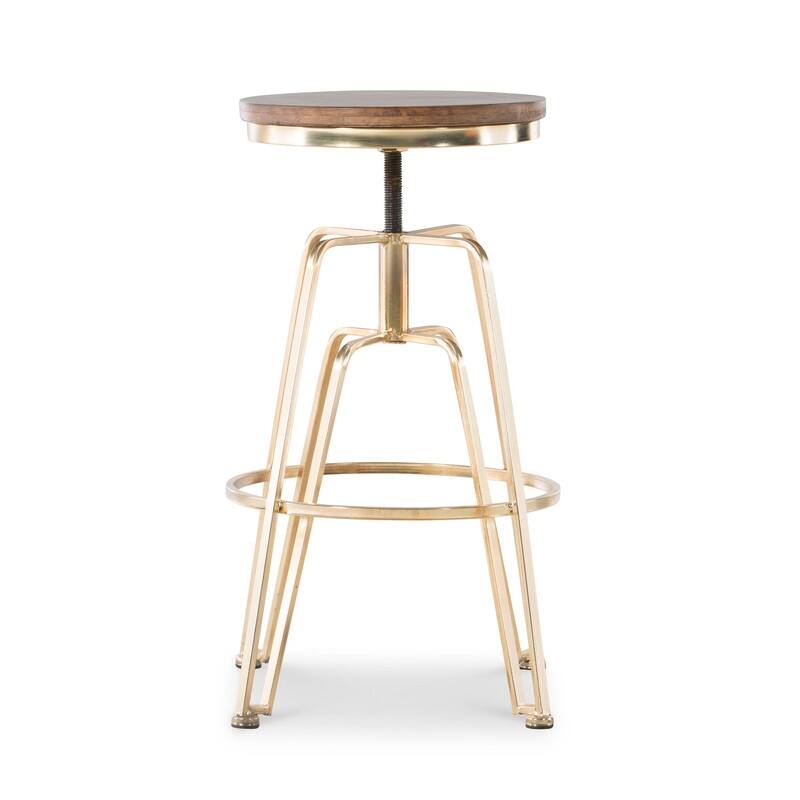 Aimes Wood and Metal 25-29 Inch Adjustable Stool
