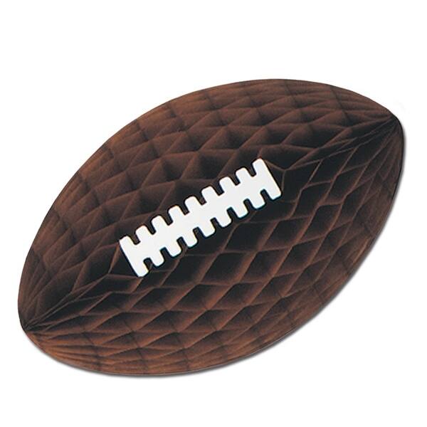 Shop Club Pack Of 12 Brown Honeycomb Tissue Football With Laces