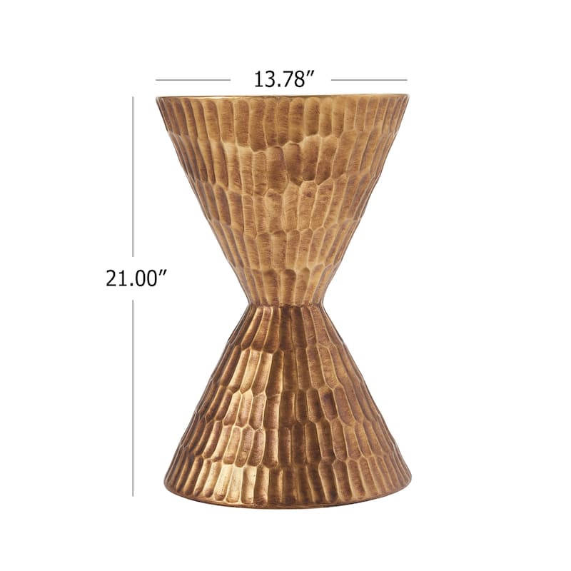 Christopher Knight Home - Modern Handmade MGO Side Table with Metallic Texture - 13.78 Inch - 13.78"