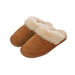 womens tan mule slippers