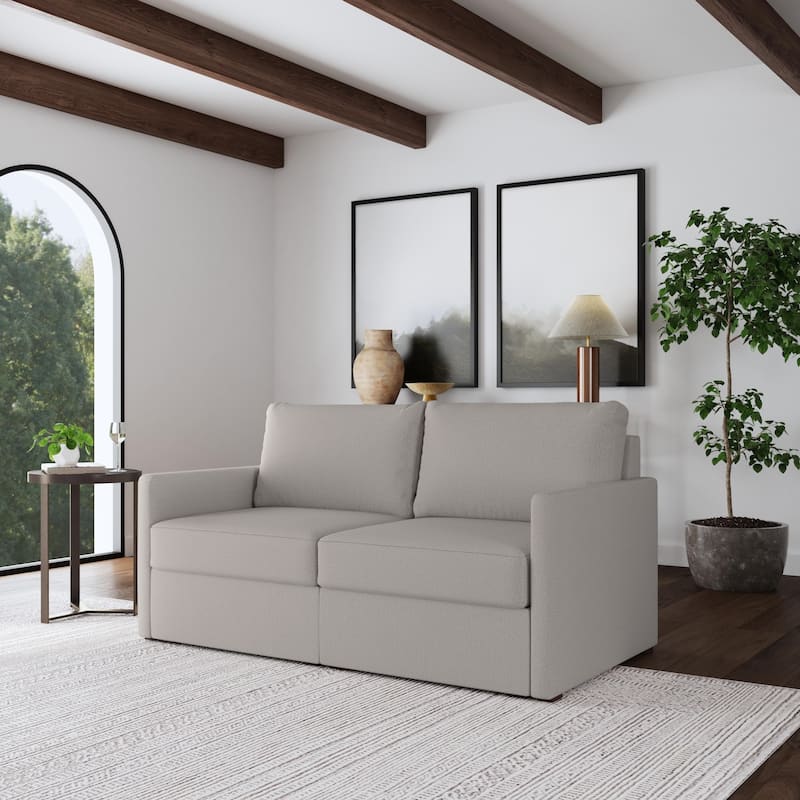 Flex 68" Square Arm Modular Loveseat by Flexsteel - 70" x 35" x 37"