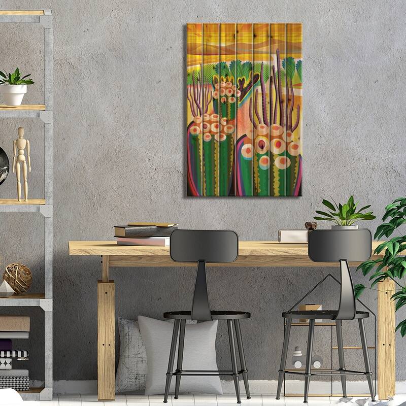 Morongo Valley Print On Wood by Charles Harker - Multi-Color