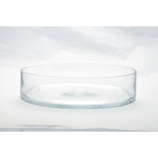 12" Clear Cylindrical Handblown Glass Jar - N/A