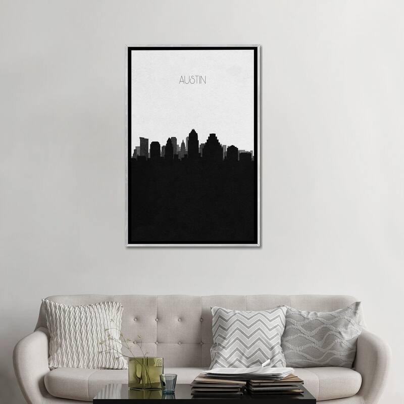 iCanvas "Austin, Texas City Skyline" by Ayse Deniz Akerman Framed
