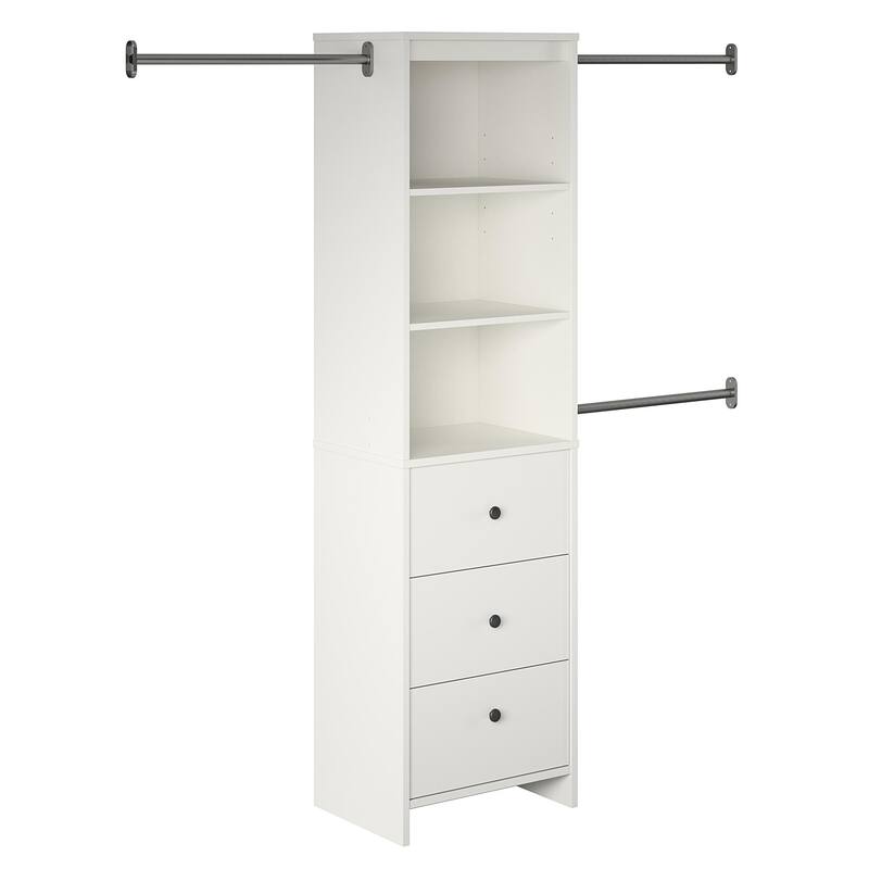 Systembuild Evolution Bodwell Closet Storage Organizer - White