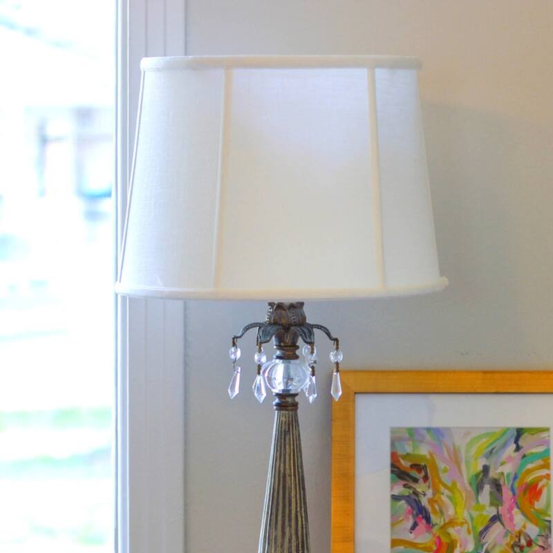 Drum Softback Lampshade with Washer Fitter, White