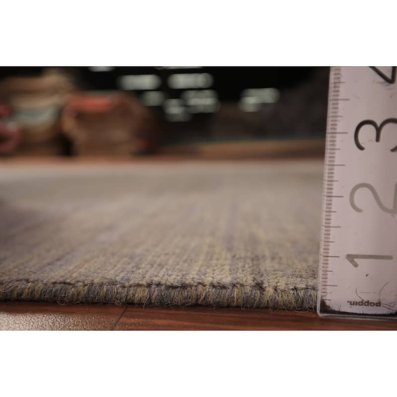 Gray & Beige Gabbeh Modern Area Rug Hand-Knotted Wool Carpet - 4'9" x 6'5"
