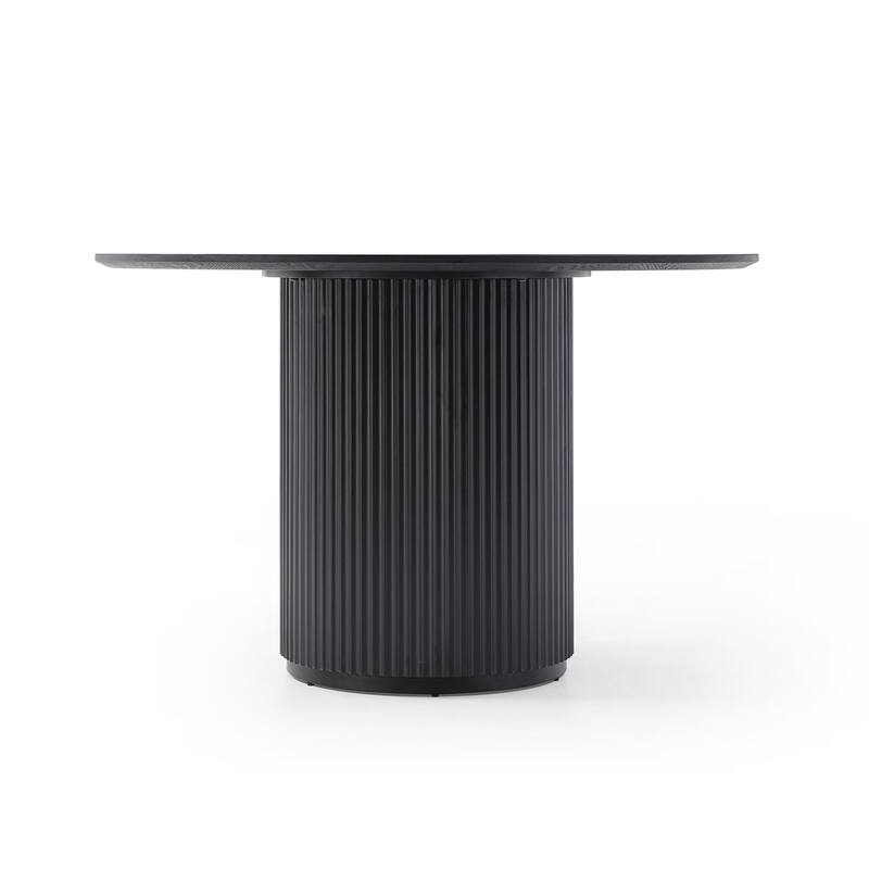 Round Dining Table Modern Wood Kitchen Table 47.24" Circular Tabletop for Leisure Coffee Table