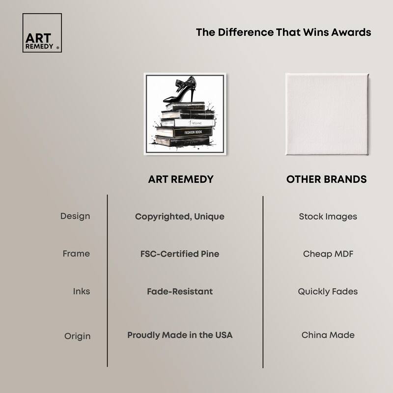 Classic Book Stack Canvas by Art Remedy