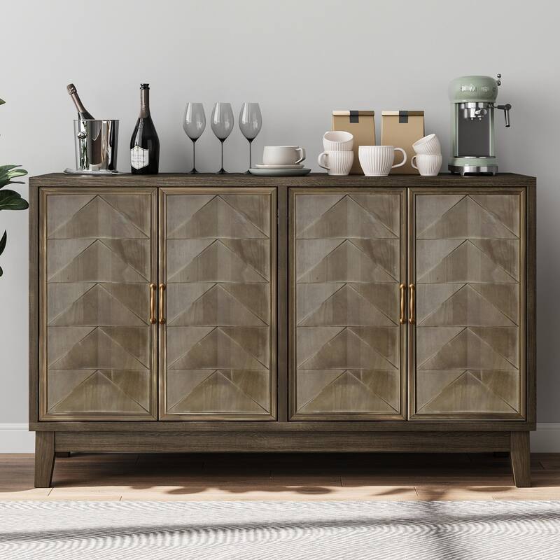 Sideboard with storage cabinet - Brown