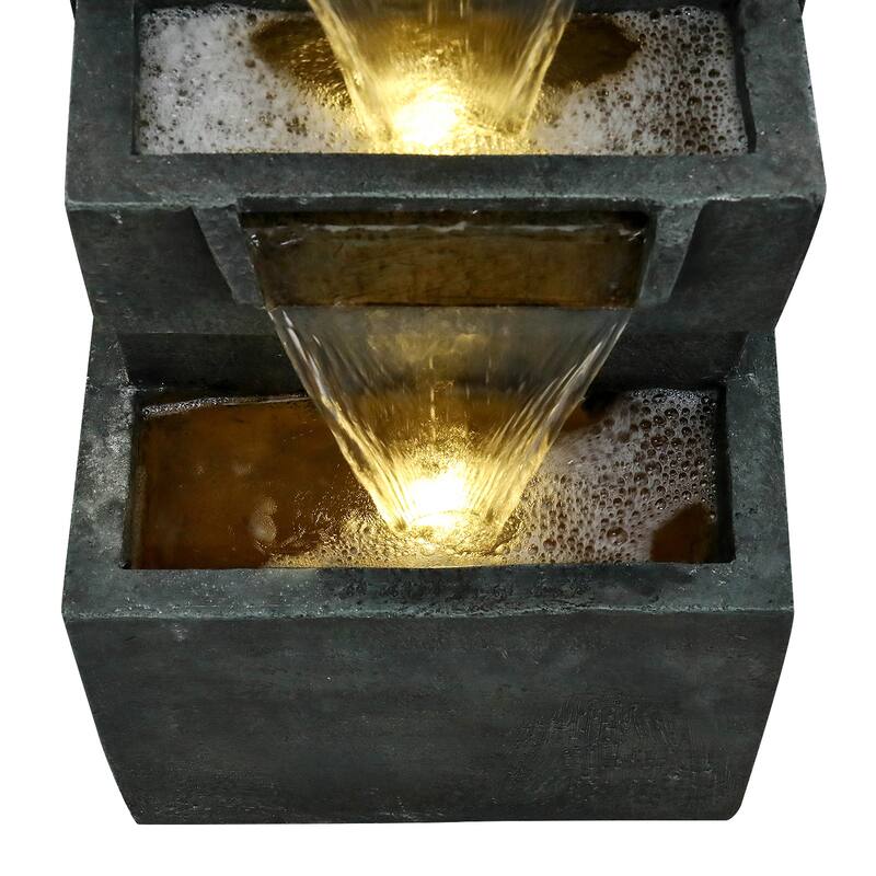 39.3in H Modern Outdoor Water Fountain Indoor Cascading Fountains