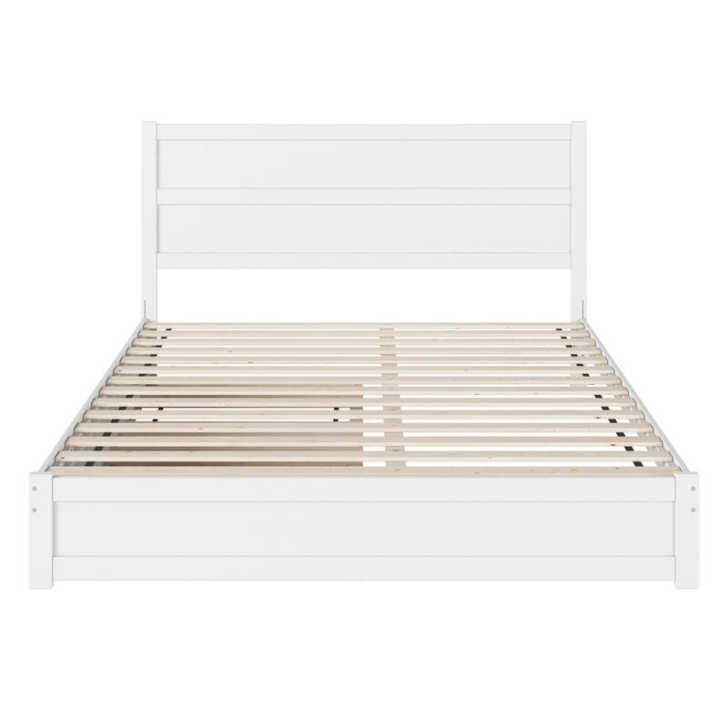 Aveline Wood Platform Bed with Matching Footboard & Trundle