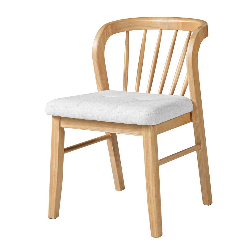 Christopher Knight Home - Alden Mid-Century Modern Wood Dining Chairs with Upholstered Seat & Windsor-Style Backrest, Set of 2