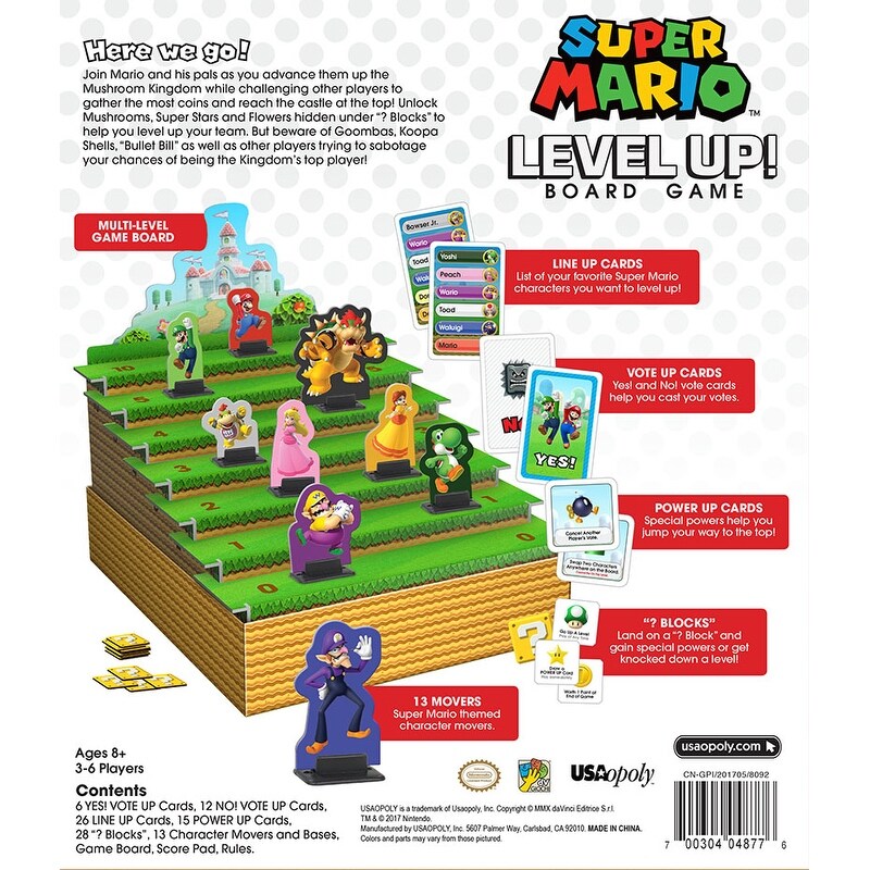 Shop Super Mario Level Up Board Game Multi Overstock 25966238