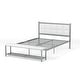 preview thumbnail 11 of 11, Porch & Den Sexton Modern Steel Faux Leather Button Tufted Kid Platform Bed with Bench White - Full