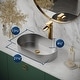 preview thumbnail 15 of 18, Karran Cinox Stainless Steel Oval Vessel Sink