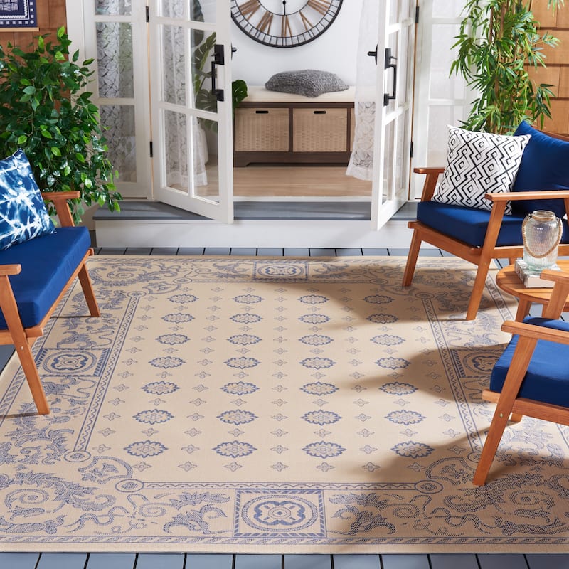 SAFAVIEH Courtyard Steve Indoor/ Outdoor Waterproof Patio Backyard Rug