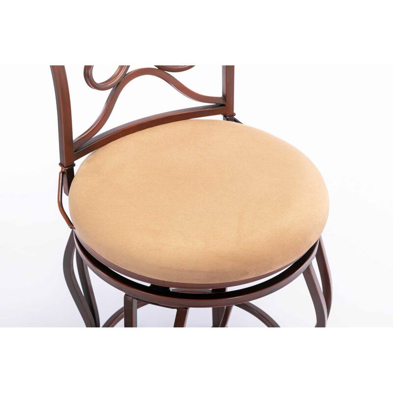 Boraam Beau Metal Swivel Counter or Bar Stool