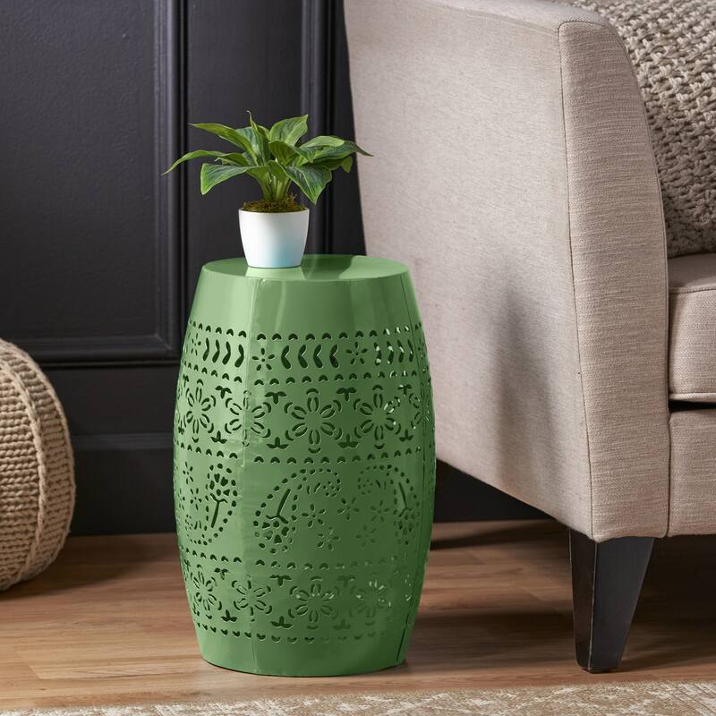 Christopher Knight Home - Ruby Indoor/Outdoor 12-Inch Lace Cut Iron Side Table